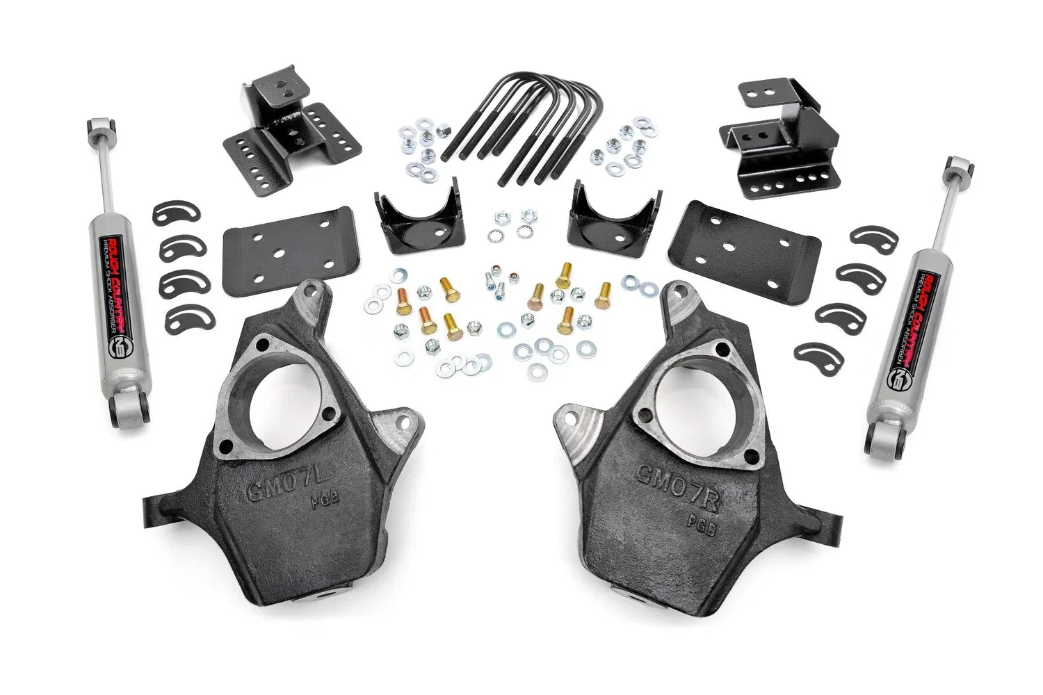 2007-2014 Chevrolet Silverado 1500 Lowering Kit - Knuckle - 2 inchFR - 4 inchRR - Chevy_GMC 1500 (07-14) - 721.2